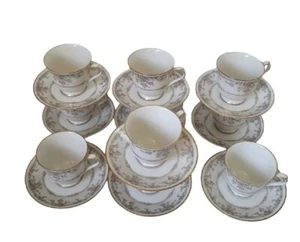 Lotto di 10 ~ Set di tazze e piattini Noritake Avorio Cina Gallery 7246 - Foto 1 di 9