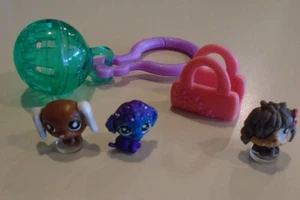 Littlest Pet Shop LPS Teeniest Tiniest Lot W ~ 3 Dogs With Accessories - Picture 1 of 2