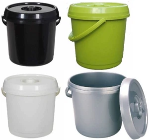 14L PLASTIC NAPPY BUCKET WITH LID AND HANDLE 3 GALLON BABY BIN STORAGE CONTAINER - Picture 1 of 7