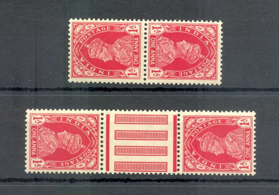 INDIA 1940 Tête Bêche 2 x --ONE WITH BRIDGE ** MNH LUXE --  - Image 1 of 1