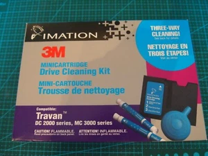 NEW NOS! Imation 3M Minicartridge Drive Cleaning Kit for Travan, DC2000 & MC3000 - Afbeelding 1 van 2