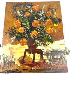 Increíble pintura al óleo GRANDE original firmada por Morris Katz excelente estado, 20"x16" - Imagen 1 de 4