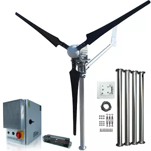 IstaBreeze Windsafe 2000W 48V Windturbine mit Laderegler & 4m Tower – Top Set! - Bild 1 von 11