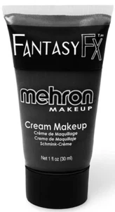 Mehron Fantasy FX Water Base Face/Body Cream Paint Halloween Stage Makeup BLACK - Picture 1 of 1