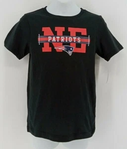 NFL New England Patriots Boys Black Short Sleeve T-Shirt XS 4/5 - Picture 1 of 4