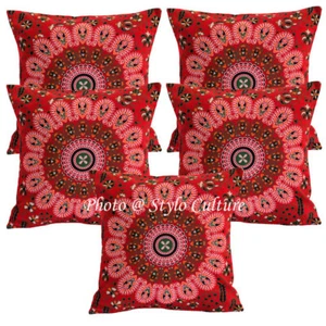 Home Decor Pillow Cover Mandala Bohemian Mandala Cushion Cover Throw 16 x 16 in - Picture 1 of 6