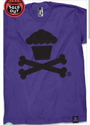 Circa 2011 Purple Crossbones Johnny Cupcakes shirt M Martha’s Vineyard New Rare - Image 1 of 4