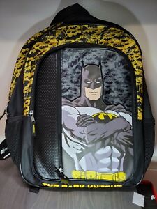 Batman The Bat Ready 16 inch Backpack With Mesh Side Pockets, School Book Bag