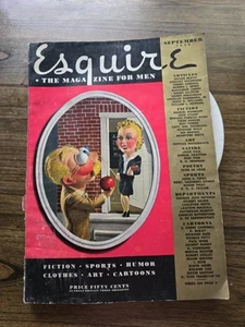 Esquire The Magazine For Men September 1939 Issue Damaged - Imagen 1 de 8