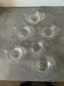 Lot of 6 Teapot Mikasa Tea Time Teabag K-Cup Caddy Plate Dish Austrian Crystal - Picture 1 of 5