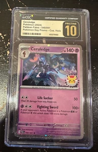 Pokemon TCG Ceruledge 040 CGC 10 PRISTINE Pokemon Day Promo 2024 Card S&V - Picture 1 of 2