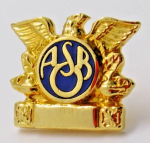 Pin de solapa ASBO Asociación de funcionarios de negocios escolares de colección águila tono dorado - Imagen 1 de 6