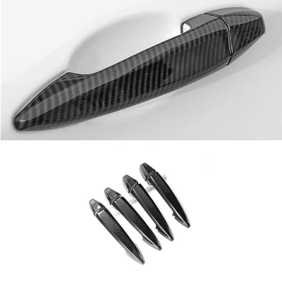 ABS Kohlefaser-Struktur Außen-Türgriffabdeckung für BMW X1 F48 X5 X6 F15 F16 - Imagem 1 de 4