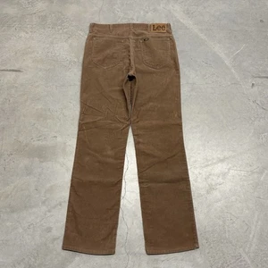 Vintage 80s Lee Riders Size 34x32 Brown Corduroy Pants Made in USA Mens Straight - Picture 1 of 9