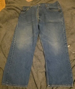 Levis 501 Jeans Herren 42x30 blau Button Fly Hose (eigentlich 36x27 gemessen) - Bild 1 von 9