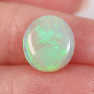 3.60 ct Natural Australian Opal, 11 x 12 x 4mm Loose Solid Dark Crystal Opal - Picture 1 of 6