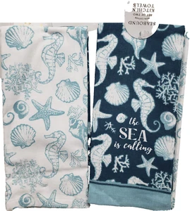 2er Set verschiedene Jumbo-Handtücher (18""x28"") SEALIFE, SEEPFERDCHEN & SEESTERNE, Meerschweinchen - Bild 1 von 12