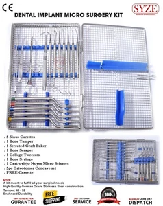 13 PZ Kit Sinusoidale Innesto Osseo Chirurgia Orale Impianto Dentale Strumento Laboratorio UK - Foto 1 di 4
