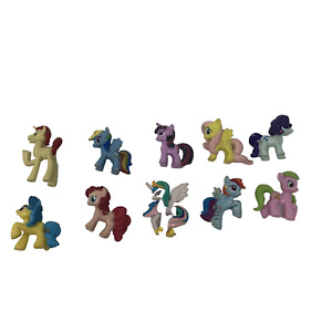  My Little Pony Mini Figures Lot of 10 - Ponies Cake Toppers Cupcake
