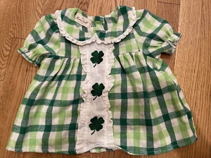 Marie Nicole St. Patrick’s Day Dress Size 6 to 12M Flannel with Bloomers - Picture 1 of 10