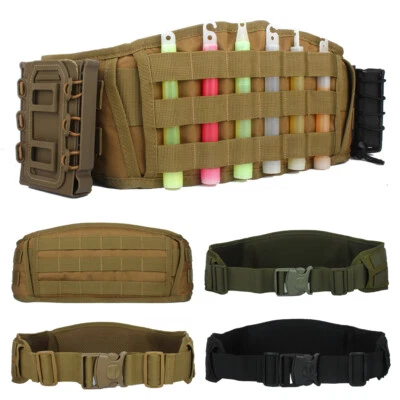 Military Tactical Battle Belt Army Airsoft Molle Wide Belt Padded Equipment Belt - Image 1 of 4