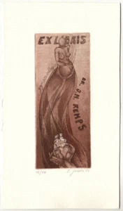 LEEN JACOBS: Exlibris für Dr. J. M. Kemps, "gyneacologie" - Bild 1 von 1
