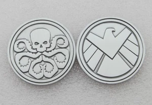 Agents of shield S.H.I.E.L.D. and Hydra Sign Chanllenge Coin-45mm Brass - Picture 1 of 5