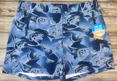 Columbia PFG Tidal II Shorts Womans 1X Blue Omni Shield UPF 50 Pockets Stretch - Image 1 of 3