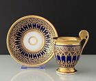 Magnifique tasse et soucoupe antique en porcelaine empire époque c1820-1829