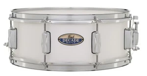 Pearl Decade Maple 14x5.5" White Satin Pearl Lacquer Snare Drum WorldShip Dealer - Picture 1 of 2