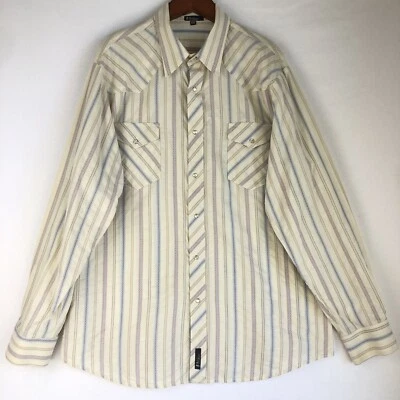 Western FILTER Para Hombres 2XL Multicolor Rayas A Presión Manga Larga Cuello Foto 1 de 4