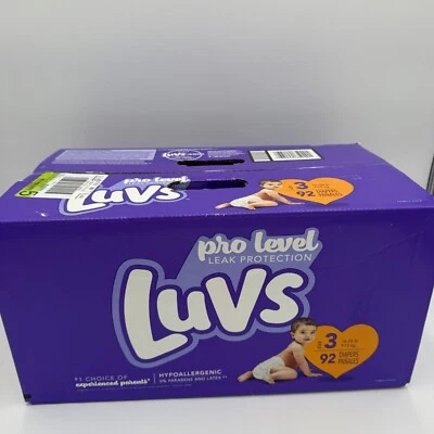 Nuevo en Caja Pañales Luvs Pro Protección contra Fugas Hipoalergénicos Talla 3 92 Pañales Foto 1 de 4