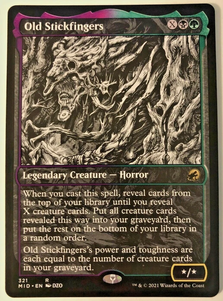 MTG Old Stickfingers (Showcase) Innistrad: Midnight Hunt 321 Rare - Image 1 of 1