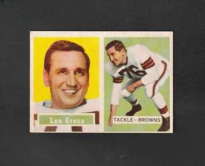 1957 Topps Lou Groza #28 ~~ Cleveland Browns HOF ~~ Classic football Card - Image 1 of 2