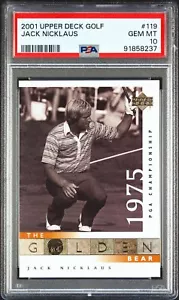 2001 Upper Deck Golf Jack Nicklaus #119 PSA 10 GEM MINT - NEW SLAB - Picture 1 of 2
