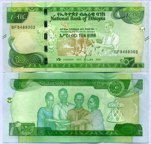 Ethiopia 10 Birr 2012/2020 P 53 AUnc Cover