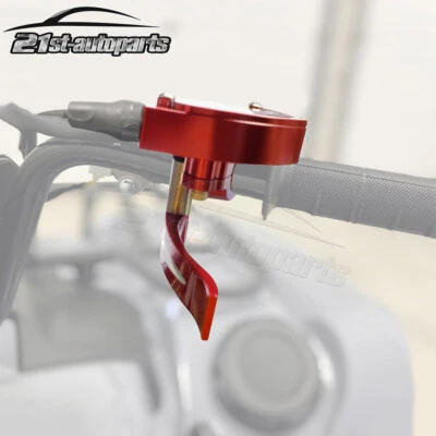 Palanca de acelerador de pulgar roja de 7/8" para Kawasaki Brute Force 300 650 750 Prairie 360 Foto 1 de 4
