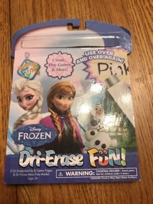 Disney Frozen Dri-Erase Fun Create Play Games & More Ships N 24h — 第 1/2 张图片