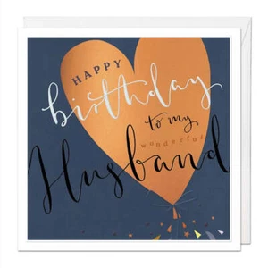Wonderful Husband Luxury Birthday Card - Picture 1 of 1