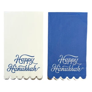 Hanukkah Blue and White Paper Napkins - Picture 1 of 1
