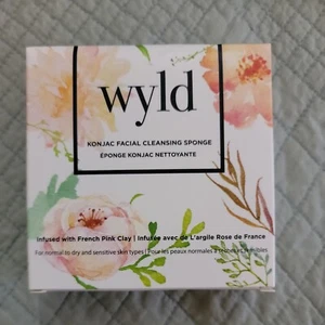 Wyld Konjac Facial Cleansing Sponge Infused With French Pink Clay NEW - Picture 1 of 5