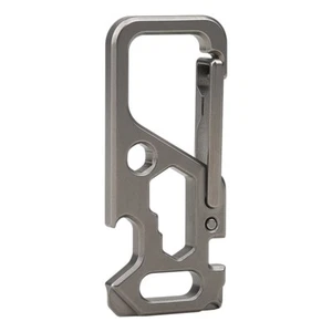 TC4 Titanium Mechanic Key Chain Carabiner Bottle Opener Outdoor Multi EDC Tools - Picture 1 of 11