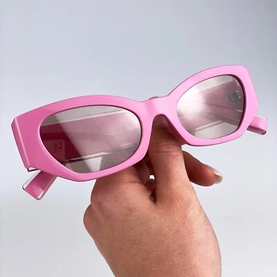 Gafas de sol D&G para mujer rosa claro espejo plateado ojo de gato DG6186 3262/5 NUEVAS Foto 1 de 4