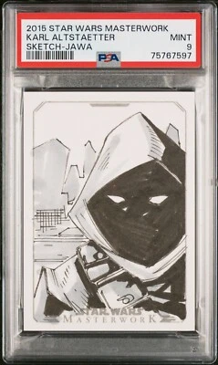 Jawa - 2015 Star Wars Masterwork Sketch Card by Karl Altstaetter   PSA 8 - Image 1 of 2