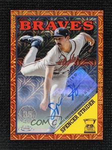 2023 Topps Update Orange Refractor /25 Spencer Strider #T88CU-68 Auto