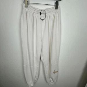Nike Swoosh Beige Oversized Baggy High Rise Jogginghose GR M - Bild 1 von 6