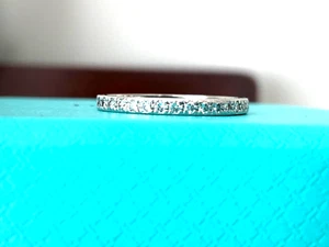 Tiffany & Co Platinum Diamond NOVO Full Eternity Wedding Band Size 6 $3800 NEW - Picture 1 of 11