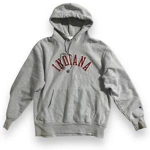 Sudadera con capucha Champion tejido inverso Indiana University talla L para hombre  - Imagen 1 de 8