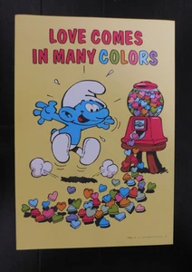 Schlümpfe Liebe kommt in vielen Farben - Poster Peyo 1982 - Bild 1 von 1