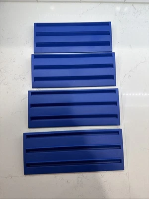Lote de 4 soportes de azulejos Rummikub 1997 de repuesto azul Foto 1 de 4